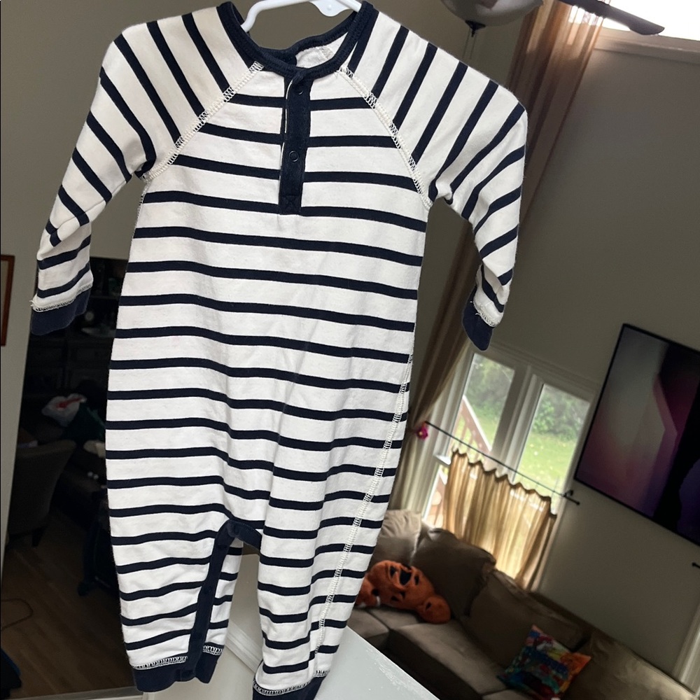 GAP Navy and White Striped Kids Footie